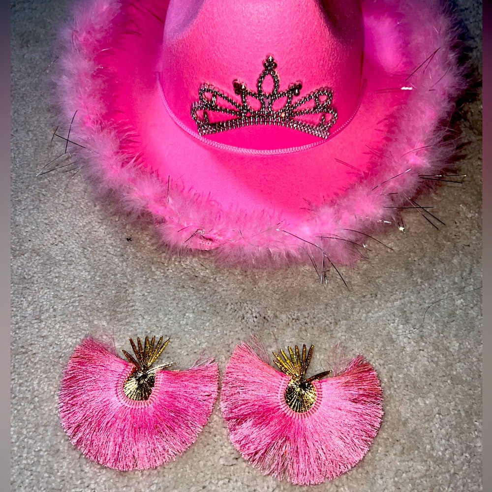 Gold Pink Goddess Earrings, Large Fringe Earrings Party Elegant Birthday Gift